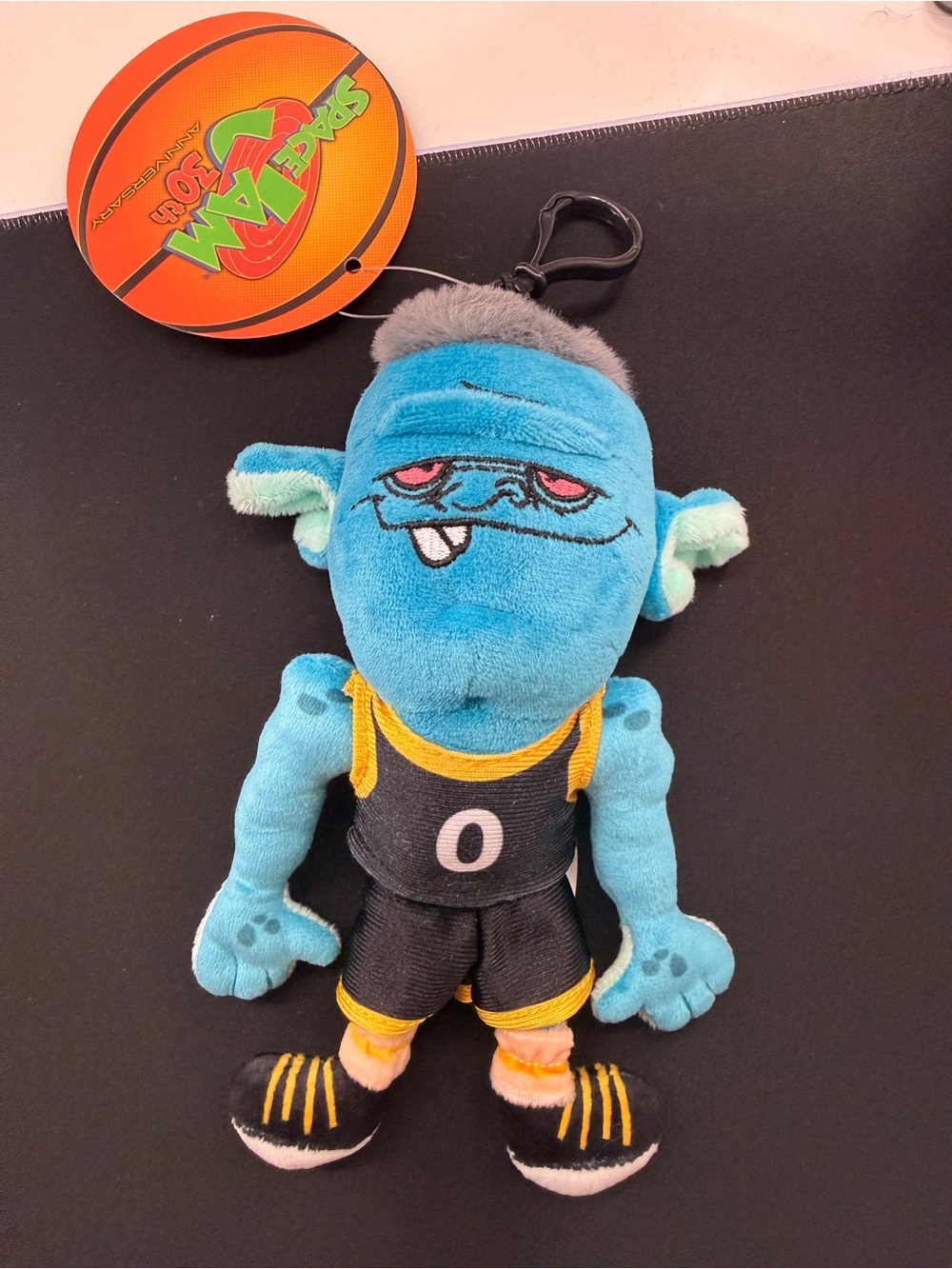 Space Jam 30th Anniversary Blanko Monstar Plush Keychain Clip NWT Blue Monster